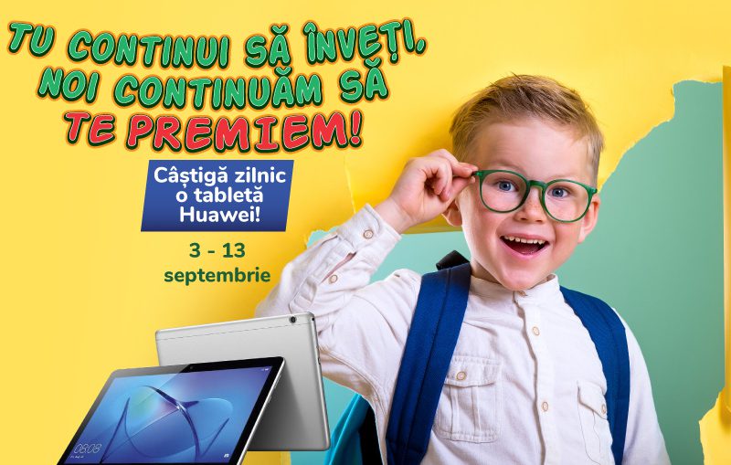 Castigatori tablete Huawei campania ” Tu continui să înveți, noi continuăm să te premiem”
