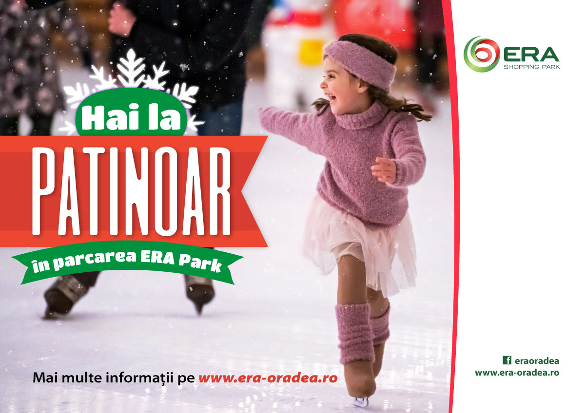 Singurul patinoar din Oradea s-a deschis la ERA Park!
